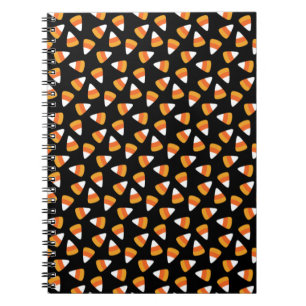 Candy Corn Halloween Black and Orange Notebook