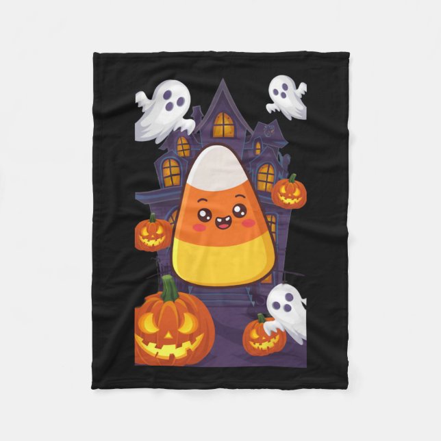 Candy Corn Halloween Costume  Fleece Blanket (Front)
