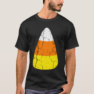 Candy Corn Halloween Distressed Art T-Shirt