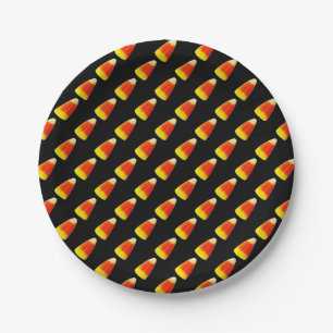 Candy Corn Halloween Paper Plate