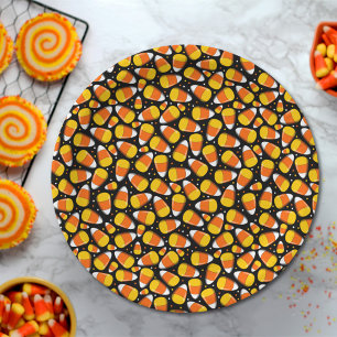 Candy Corn Halloween Paper Plate