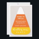 Candy Corn Halloween Party Invitation<br><div class="desc">Announce your Halloween party with this cute invitation with a candy corn graphic on the front. Customise the details in the text area or add extra text on the back. Just click the customise button.</div>