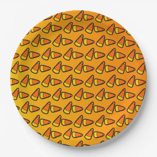 Candy Corn Halloween Party  Paper Plate