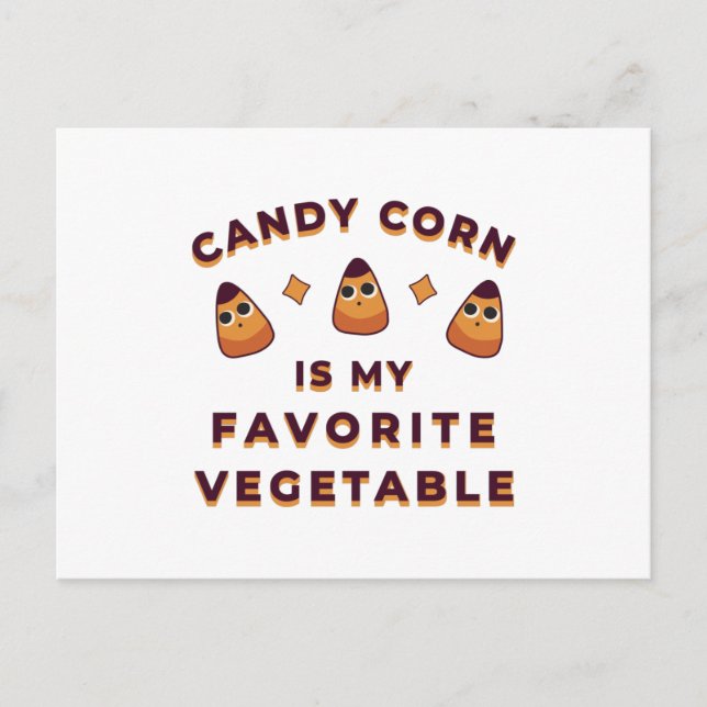 Candy Corn Halloween Postcard (Front)