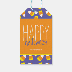Candy Corn Happy Halloween Gift Tags