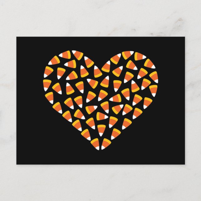 Candy Corn Heart Postcard (Front)