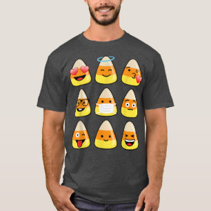Candy Corn Icons Funny Halloween  T-Shirt