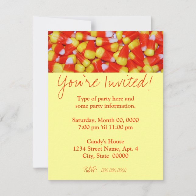 Candy Corn Invitation (Front)