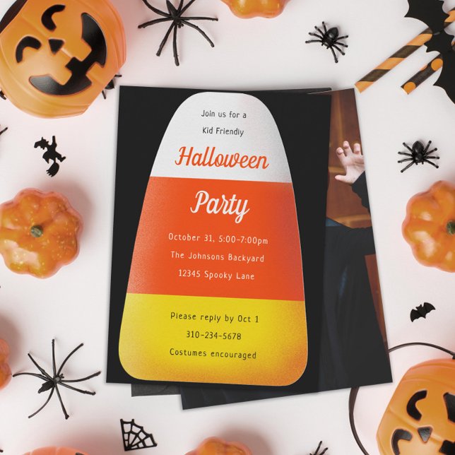 Candy Corn Kids Halloween Party Invitation (Creator Uploaded)