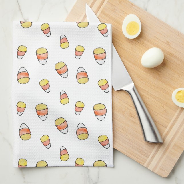 candy corn kitchen towel (Quarter Fold)