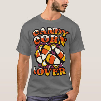 Candy Corn Lover Fun Colourful Halloween Candy T-Shirt