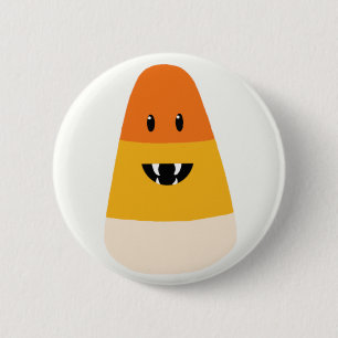 Candy Corn Monster Button
