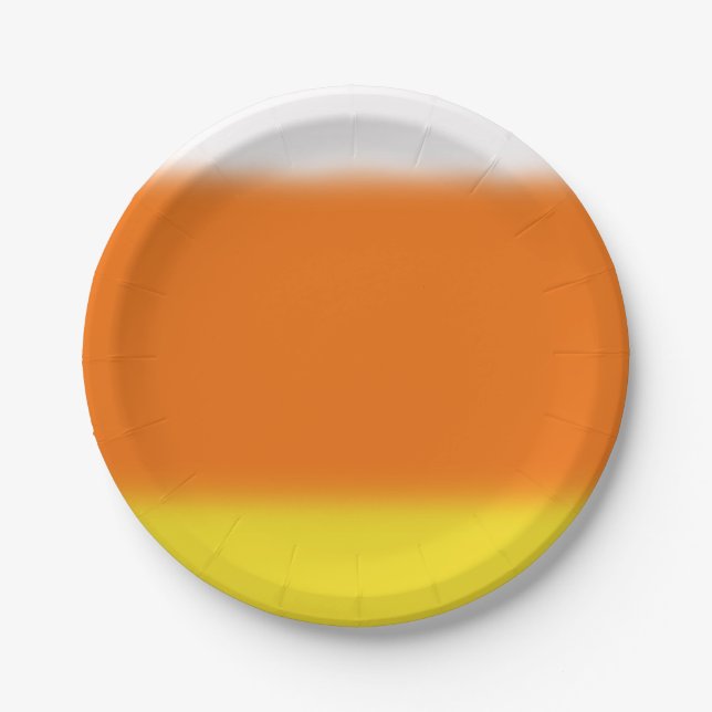 Candy Corn Ombre Paper Plate (Front)
