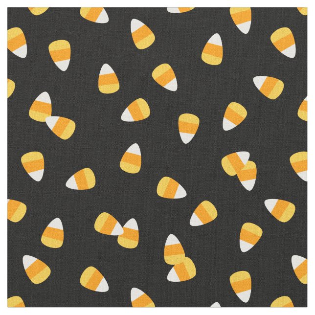 Candy Corn on Black Fabric (Close Up)