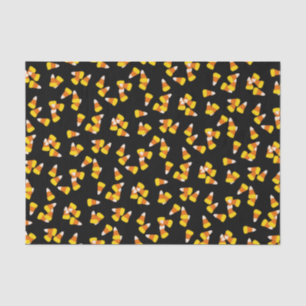 candy corn pattern Halloween gift wrapping Tissue Paper