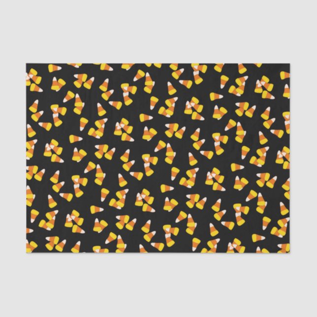 candy corn pattern Halloween gift wrapping Tissue Paper (Front)