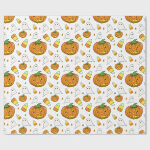 Candy Corn Pattern Wrapping Paper