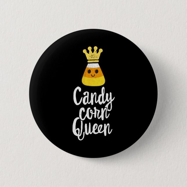Candy Corn Queen Cute Halloween  Kawaii Crown  6 Cm Round Badge (Front)
