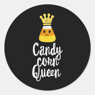 Candy Corn Queen Cute Halloween Kawaii Crown Classic Round Sticker