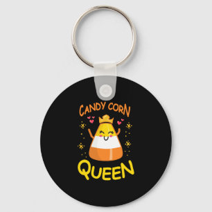 Candy Corn Queen Cute Halloween Kawaii Crown Key Ring
