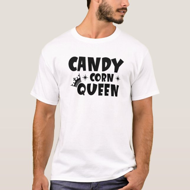 Candy Corn Queen - Funny Halloween T-Shirt (Front)