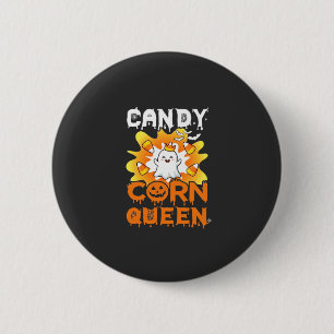 Candy Corn Queen Halloween Ghost Bats Spider Web 6 Cm Round Badge