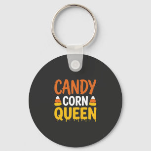 Candy Corn Queen Halloween Graphic_1 Key Ring