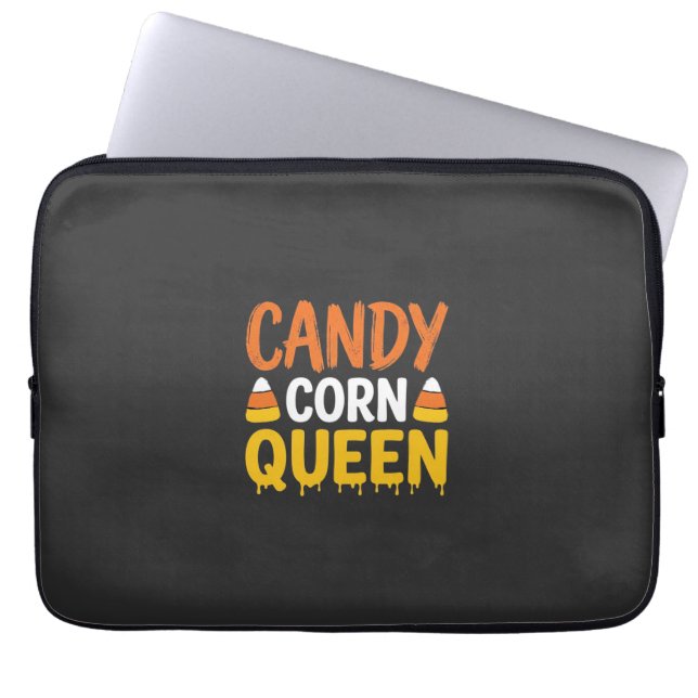 Candy Corn Queen Halloween Graphic_1 Laptop Sleeve (Front)