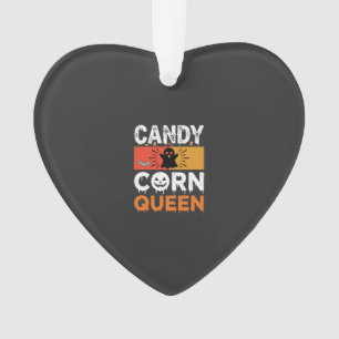 Candy Corn Queen Halloween SVG Design Ornament