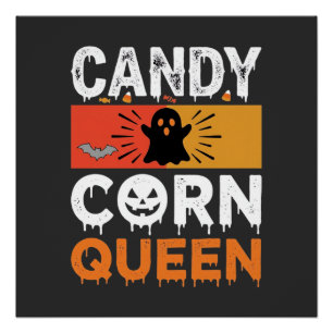 Candy Corn Queen Halloween SVG Design Poster