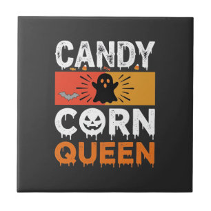 Candy Corn Queen Halloween SVG Design Tile