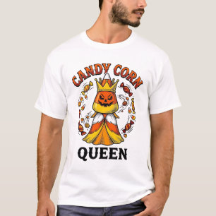 Candy Corn Queen Vintage Halloween Candy Shirt Art