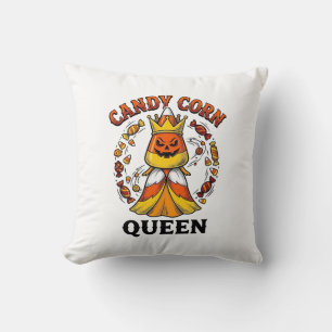 Candy Corn Queen Vintage Halloween Candy Shirt Art Cushion