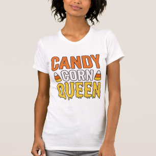 Candy Corn Queen Vintage Halloween T-Shirt Design_