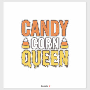 Candy Corn Queen Vintage Halloween T-Shirt Design_