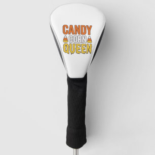 Candy Corn Queen Vintage Halloween T-Shirt Design_ Golf Head Cover