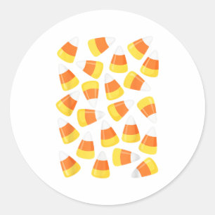 Candy Corn Shirt Adult Kids Men Women Candy Corn C Classic Round Sticker
