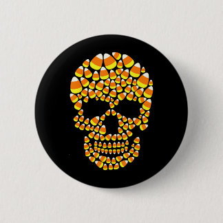 Candy Corn Skull Halloween Funny Costume 6 Cm Round Badge
