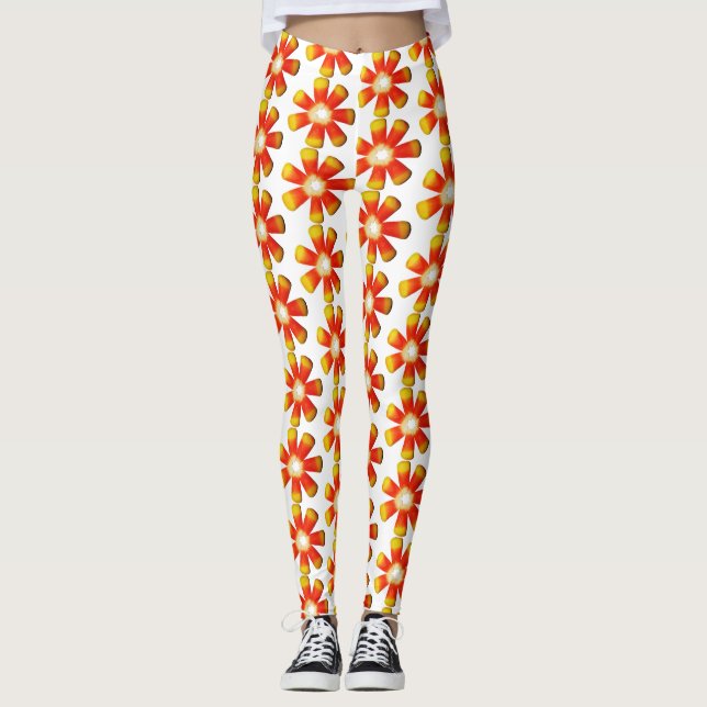 Candy Corn Spiral Leggings (Front)