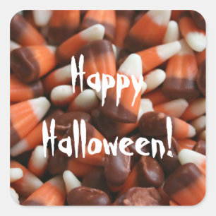 Candy Corn Square Sticker