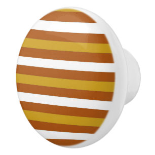 Candy Corn Stripes Ceramic Knob