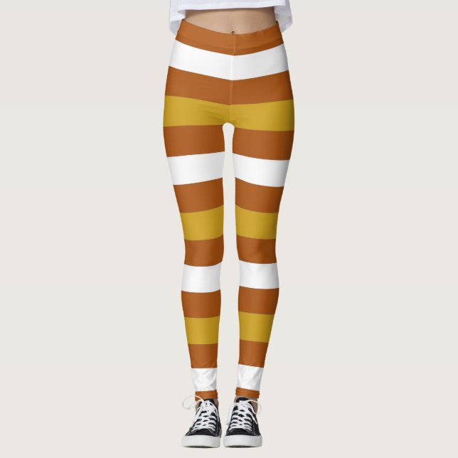 Candy Corn Stripes Leggings (Front)
