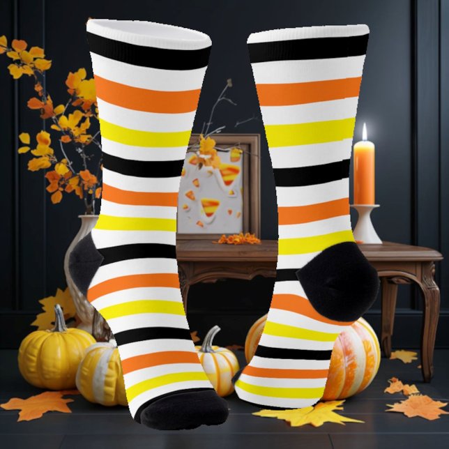 Candy Corn Stripes Socks (Creator Uploaded)