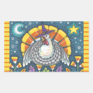 CANDY CORN TURKEY, THANKSGIVING STICKERS SHEET