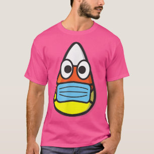 Candy Corn Wearing a Mask T-Shirt