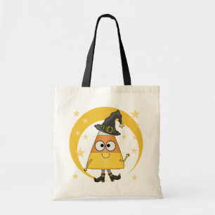 Candy Corn Witch Halloween Tote Bag