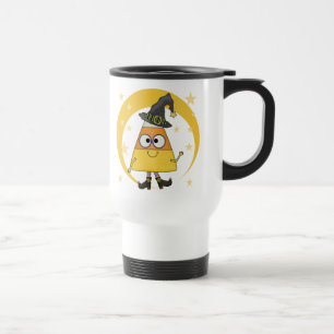 Candy Corn Witch Halloween Travel Mug