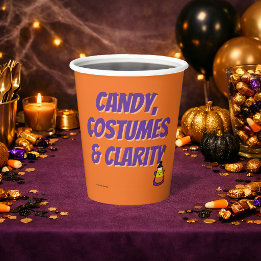 Candy, Costumes & Clarity | Halloween Sober Party Paper Cups