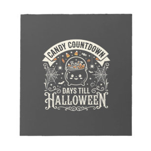 Candy Countdown Halloween Vector Design Notepad