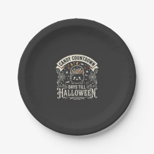 Candy Countdown Halloween Vector Design Paper Plate